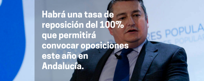 El Gobierno fijará una tasa de reposición del 100% que permitirá convocar oposiciones este año en Andalucía El Gobierno fijará una tasa de reposición del 100% que permitirá convocar oposiciones este año en Andalucía