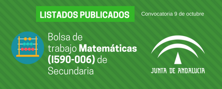 Matemáticas (I590-006): lista admitidos bolsa de trabajo de 9 de octubre (Andalucía) Matemáticas (I590-006): lista admitidos bolsa de trabajo de 9 de octubre (Andalucía) - Academia CLAUSTRO