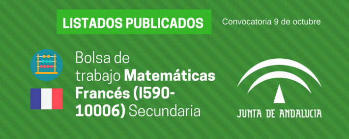 Matemáticas Francés (I590-10006): lista admitidos bolsa de trabajo de 9 de octubre (Andalucía) Matemáticas Francés (I590-10006): lista admitidos bolsa de trabajo de 9 de octubre (Andalucía) - Academia CLAUSTRO