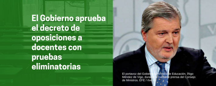 El Gobierno da luz verde al decreto sobre oposiciones a docente y mantiene las pruebas eliminatorias El Gobierno da luz verde al decreto sobre oposiciones a docente y mantiene las pruebas eliminatorias - Academia CLAUSTRO