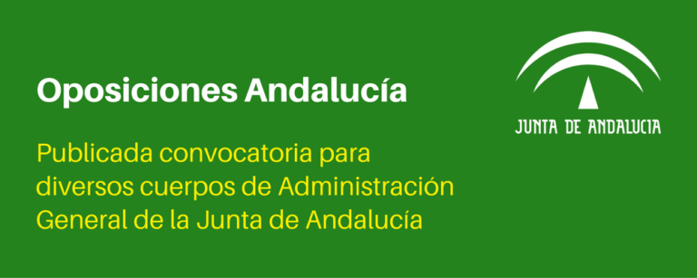Convocadas oposiciones para varios cuerpos de la Administración general de la Junta de Andalucía