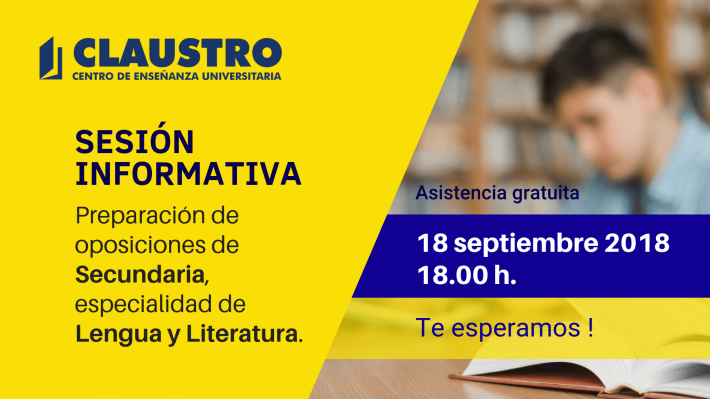 📌 Sesión informativa sobre la preparación de oposiciones de Secundaria, especialidad de Lengua y Literatura. 📌 Sesión informativa sobre la preparación de oposiciones de Secundaria, especialidad de Lengua y Literatura.