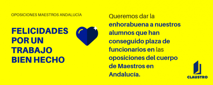 🔥↘️ Listado de seleccionados (aprobados con plaza) en las oposiciones de Maestros (Andalucía) FELICIDADES POR EL TRABAJO BIEN HECHO - Oposiciones de Magisterio en Andalucía - Academia CLAUSTRO Sevilla